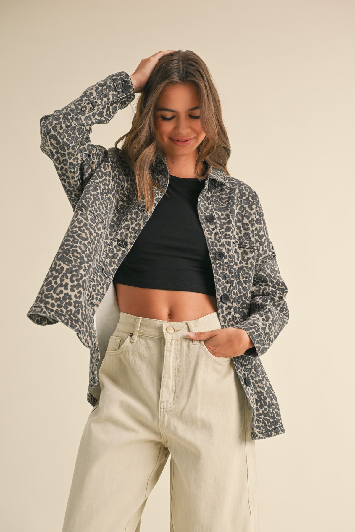 Josie Leopard Print Shacket