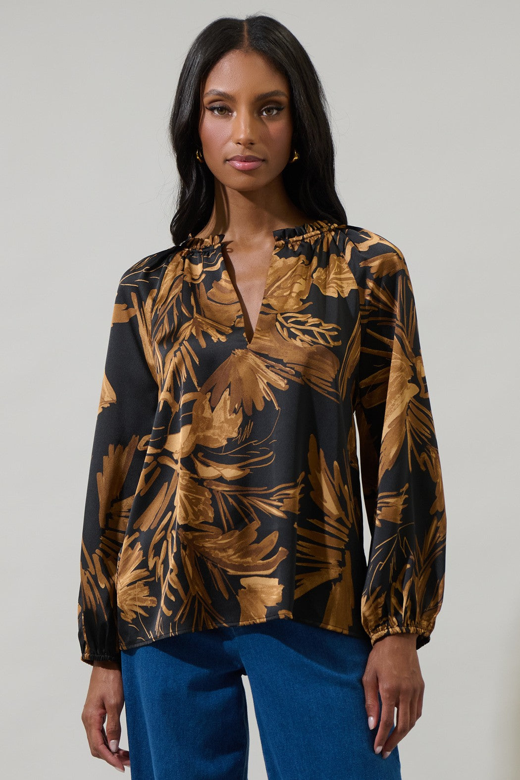 Midnight Tropics Blouse