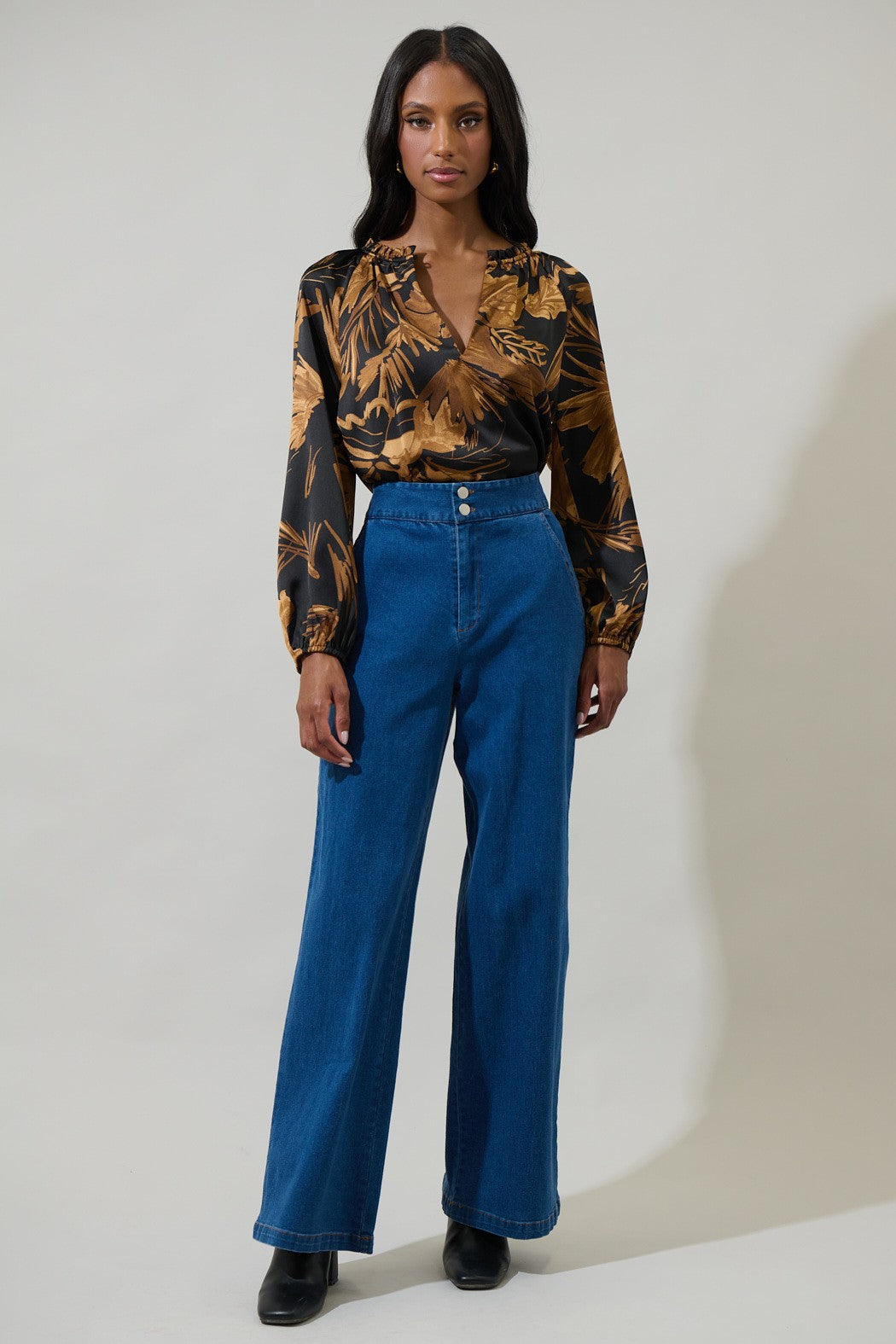 Midnight Tropics Blouse