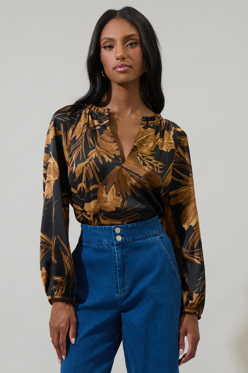 Midnight Tropics Blouse