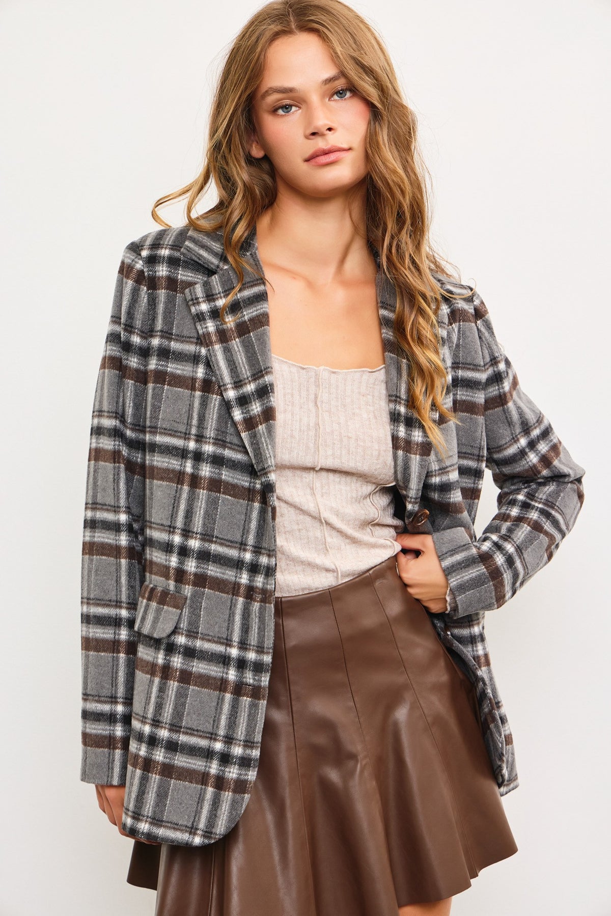 Clueless Plaid Blazer