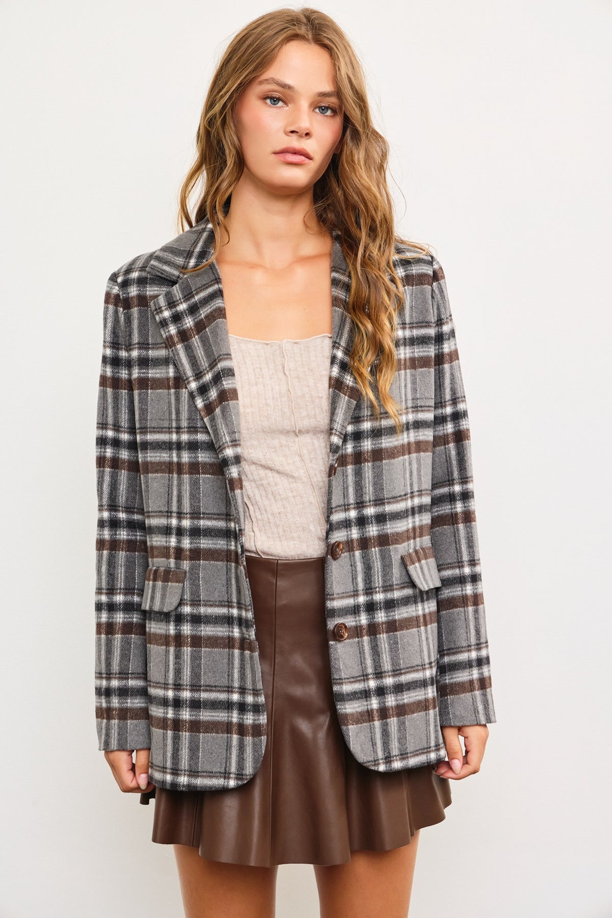 Clueless Plaid Blazer