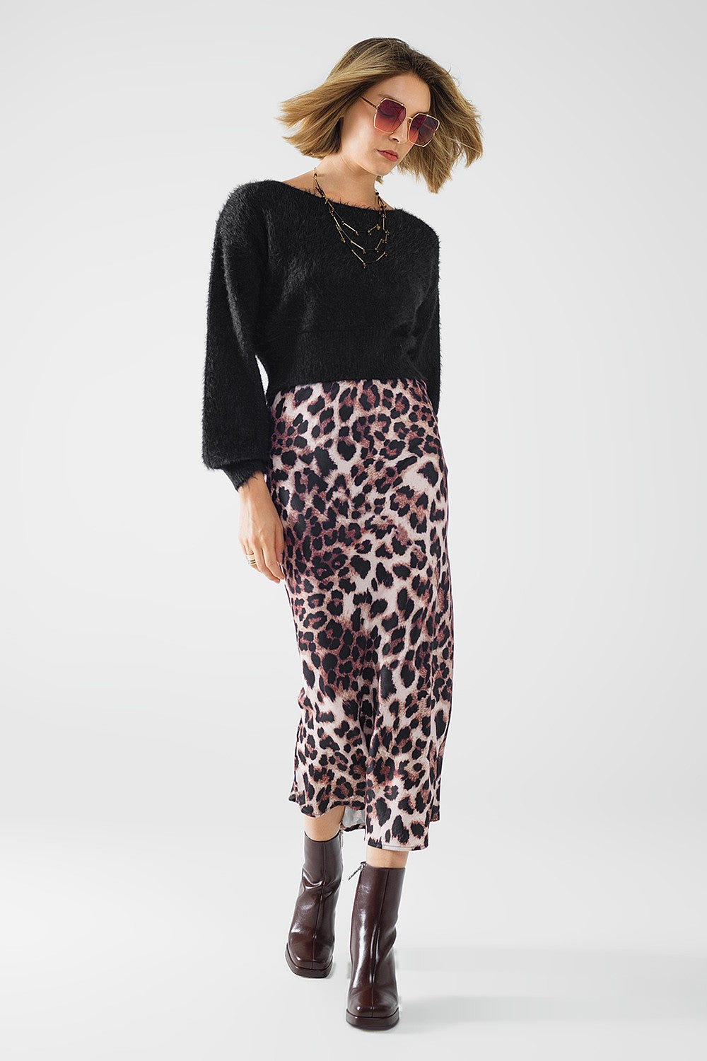 Becca Leopard Skirt