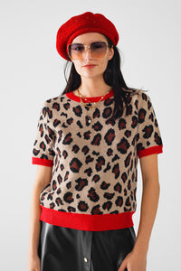 Stacey Leopard Sweater