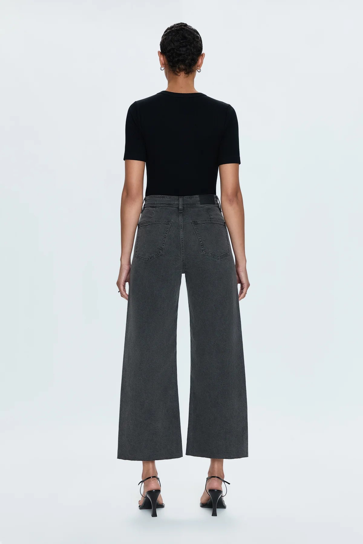 Penny High Rise Wide Leg Crop - ANTIQUE GRAPHITE