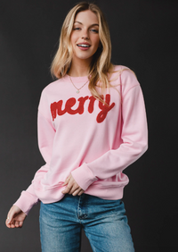 Merry Sweatshirt - Pink/Red