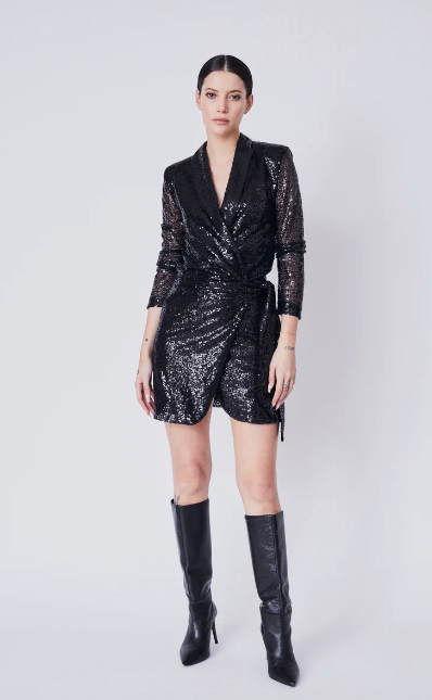 Zara black cheap sequin dress